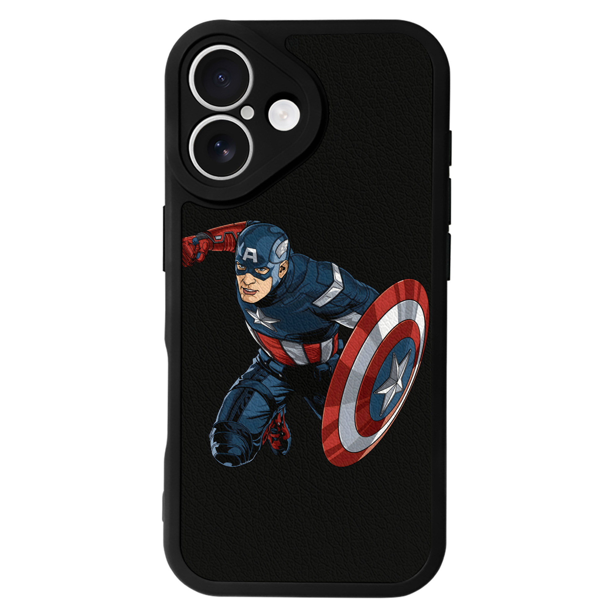 （画像用） アベンジャーズ The Avengers 【iPhone 16シリーズ対応】シリコンスマホケース（レザー調） 材質：シリコン